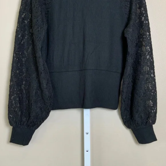 Anthropologie Lace-Sleeve Sweater Top - Picture 15 of 16